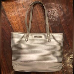 Nine West shoulder bag grey silver color